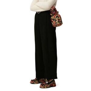 GANNI WOMEN’S Black Wide-Leg Women's Pants size 48 XXXL